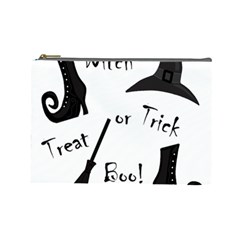 Halloween Witch Cosmetic Bag (large)  by Valentinaart