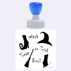 Halloween Witch Rubber Round Stamps (large) by Valentinaart