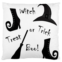 Halloween Witch Large Cushion Case (one Side) by Valentinaart