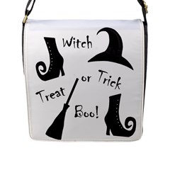 Halloween Witch Flap Messenger Bag (l)  by Valentinaart