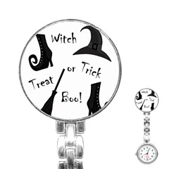 Halloween Witch Stainless Steel Nurses Watch by Valentinaart