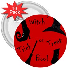 Witch Supplies  3  Buttons (10 Pack)  by Valentinaart