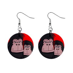 Gorillas Mini Button Earrings by Valentinaart