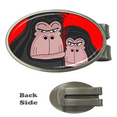 Gorillas Money Clips (oval)  by Valentinaart