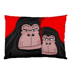 Gorillas Pillow Case by Valentinaart