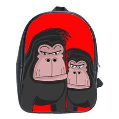 Gorillas School Bags(large)  by Valentinaart