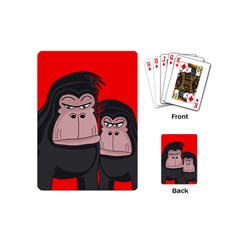 Gorillas Playing Cards (mini)  by Valentinaart