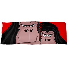 Gorillas Body Pillow Case Dakimakura (two Sides) by Valentinaart