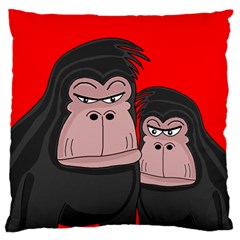 Gorillas Standard Flano Cushion Case (one Side) by Valentinaart