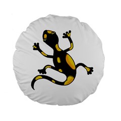 Lizard Standard 15  Premium Round Cushions by Valentinaart