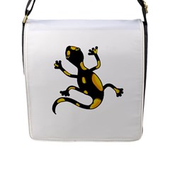 Lizard Flap Messenger Bag (l)  by Valentinaart