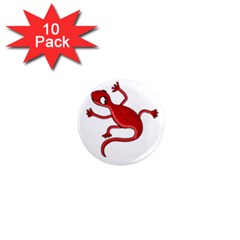 Red Lizard 1  Mini Magnet (10 Pack)  by Valentinaart