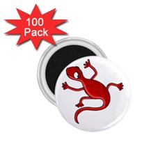 Red Lizard 1 75  Magnets (100 Pack)  by Valentinaart