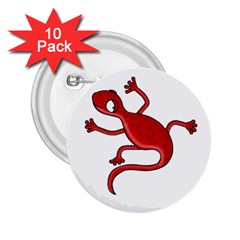 Red Lizard 2 25  Buttons (10 Pack)  by Valentinaart