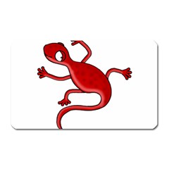 Red Lizard Magnet (rectangular) by Valentinaart