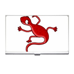 Red Lizard Business Card Holders by Valentinaart