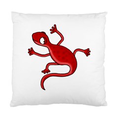 Red Lizard Standard Cushion Case (two Sides) by Valentinaart