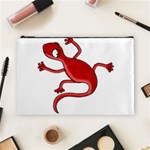 Red lizard Cosmetic Bag (Large)  Front