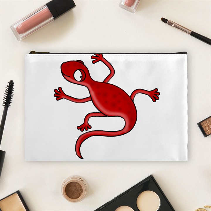 Red lizard Cosmetic Bag (Large) 