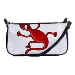 Red Lizard Shoulder Clutch Bags by Valentinaart