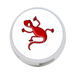 Red Lizard 4-port Usb Hub (two Sides)  by Valentinaart