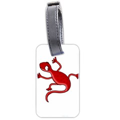 Red Lizard Luggage Tags (two Sides) by Valentinaart