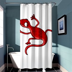 Red Lizard Shower Curtain 36  X 72  (stall)  by Valentinaart