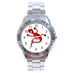 Red Lizard Stainless Steel Analogue Watch by Valentinaart