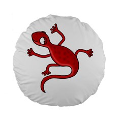 Red Lizard Standard 15  Premium Round Cushions by Valentinaart