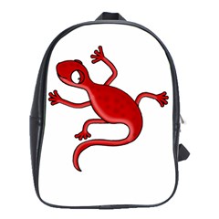 Red Lizard School Bags (xl)  by Valentinaart