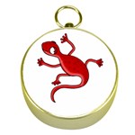 Red lizard Gold Compasses Front