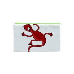 Red Lizard Cosmetic Bag (xs) by Valentinaart