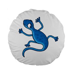 Blue Lizard Standard 15  Premium Round Cushions by Valentinaart