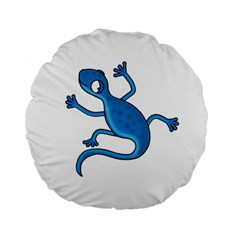 Blue Lizard Standard 15  Premium Flano Round Cushions by Valentinaart