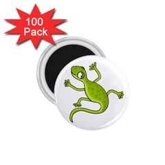 Green Lizard 1 75  Magnets (100 Pack)  by Valentinaart