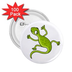 Green Lizard 2 25  Buttons (100 Pack)  by Valentinaart