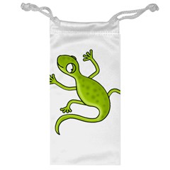 Green Lizard Jewelry Bags by Valentinaart