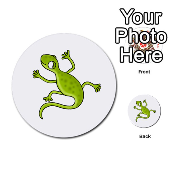 Green lizard Multi-purpose Cards (Round) 