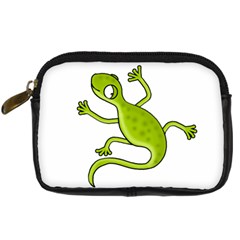 Green Lizard Digital Camera Cases by Valentinaart