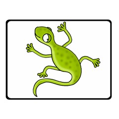 Green Lizard Fleece Blanket (small) by Valentinaart