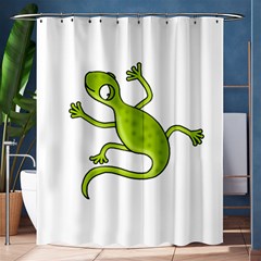 Green Lizard Shower Curtain 60  X 72  (medium)  by Valentinaart