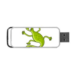 Green Lizard Portable Usb Flash (two Sides) by Valentinaart