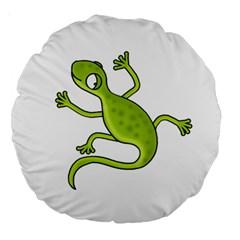 Green Lizard Large 18  Premium Round Cushions