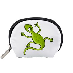 Green Lizard Accessory Pouches (small)  by Valentinaart