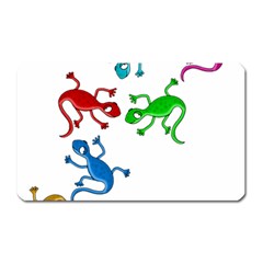 Colorful Lizards Magnet (rectangular) by Valentinaart