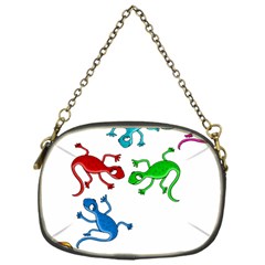 Colorful Lizards Chain Purses (one Side)  by Valentinaart