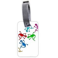 Colorful Lizards Luggage Tags (one Side)  by Valentinaart