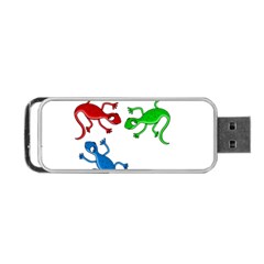 Colorful Lizards Portable Usb Flash (one Side) by Valentinaart