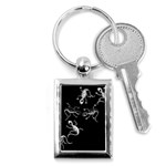 Black and white lizards Key Chains (Rectangle)  Front