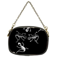 Black And White Lizards Chain Purses (one Side)  by Valentinaart